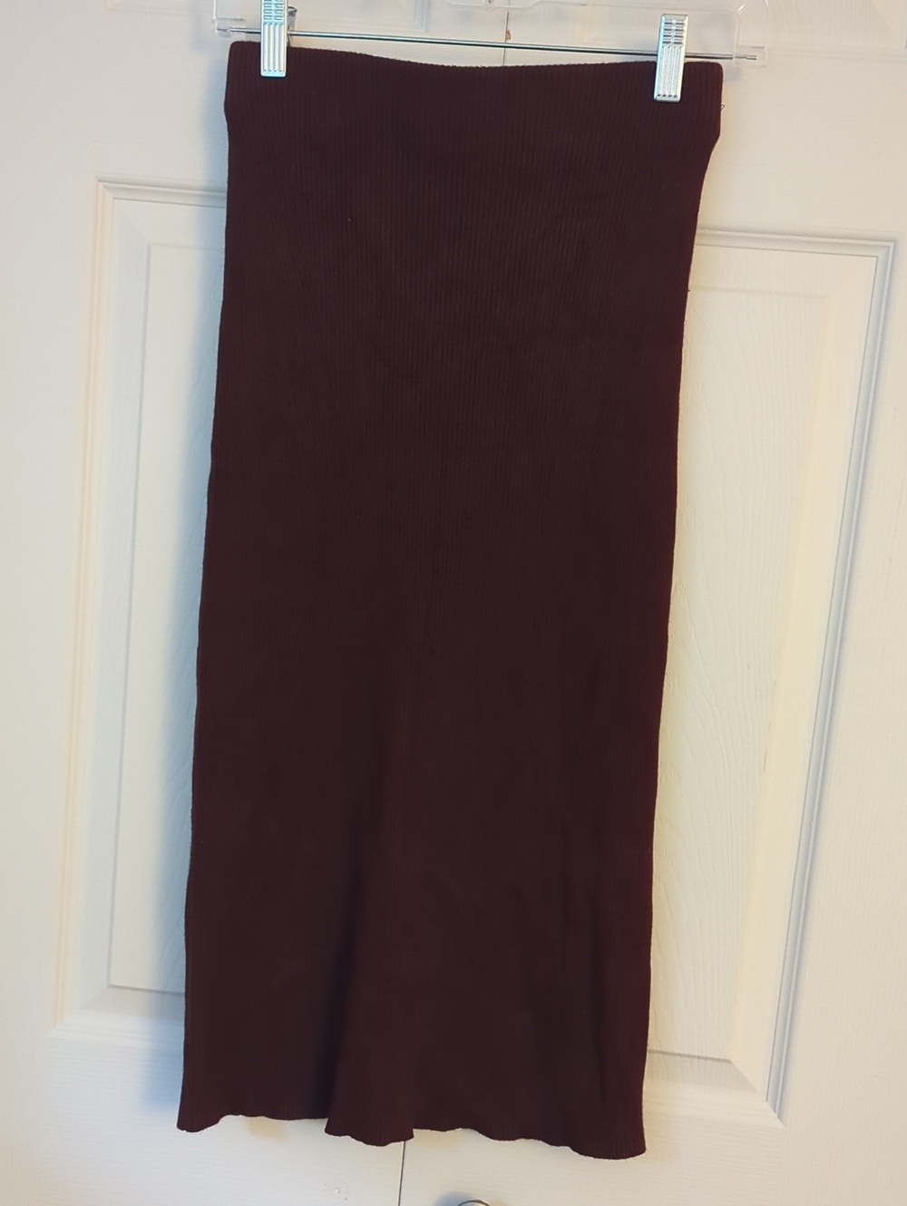 Rachel Ribbed Midi Skirt in Chocolate Brown 🤎